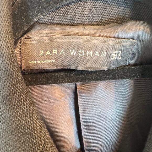 Zara Woman Black Military Blazer Dress | Double Breasted Gold Button | Size S - Picture 9 of 11